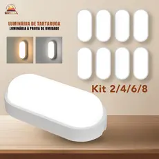 KIT 2 a 8 Luminária Arandela Tartaruga Led Impermeável para Sacada Corredor e Jardim 8W/15W Bivolt