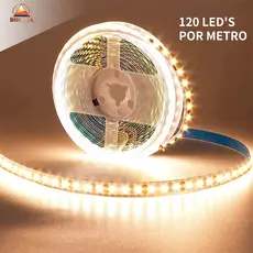Fita LED 120led Por Metro 3528 para Perfil IP20 12V 5 Metros Bivolt Com ou Sem Fonte Muito brilhante