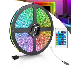 Fita Led Rgb 3528 ULTRA Colorida 5m 12V Bivolt 5M a 15M Com e Sem Fonte Decoração Casa Teto Vitrine
