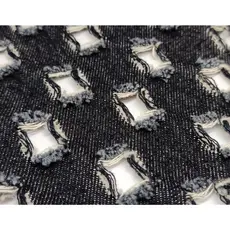 Tecido Denim Destroy - 100% Algodão I Tecido Jeans Rasgado Luxo Fashion Exclusivo Ideal Para Jaquetas e Shorts