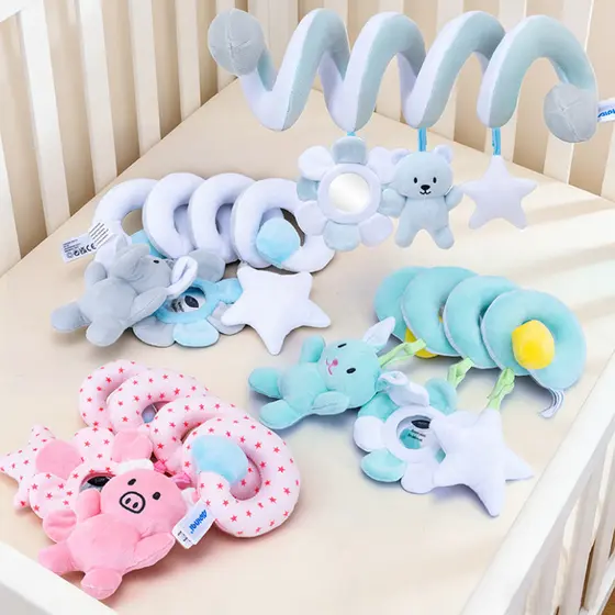 Decoração Pendurável para Berço e Carrinho de Bebê, Brinquedo Sensorial para Recém-Nascidos
