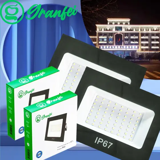 Refletor Led 150W 300W Branco Frio 6500K Branco Frio 6500k IP67 Slim Holofote Projetor VENTO