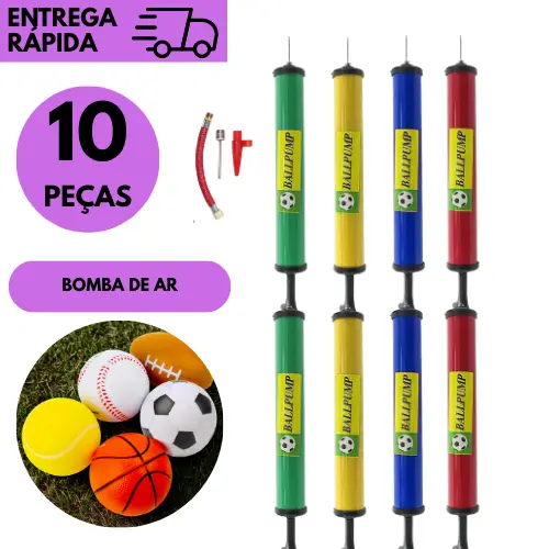 Kits 10/6/5 ou 4 Bomba De Ar Manual C/Bico Para Bola  Inflável Portátil Alta Pressão Futebol Colchão