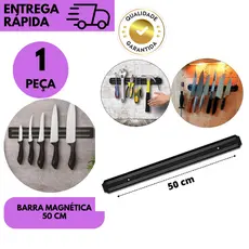 Barra Magnética 50cm Porta Facas Utensílios Cozinha Suporte Parede Organizador Aço Forte