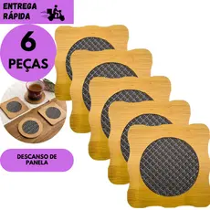 Kits 6/5 ou 3 Descanso de Panela em Madeira MDF 14,5 – Cozinha, Churrasco, Proteção e Decoração