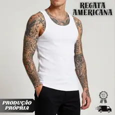 Kit 2 Regatas Masculina Canelada Americana Elastano Preta Branca Básica Slim Academia Treino Corrida