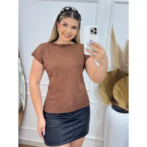 Blusa Modal Lisa Manga Morcego Moda Feminina