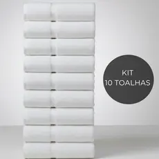Kit 10 Toalhas Brancas Rosto Salão Beleza Manicure Pedicure Algodão Uso Profissional Resistente Lavagem Lavabo