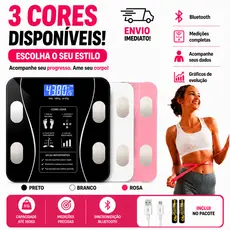 Balança Digital Medidora Corporal Bioimpedância balança digital corporal balança corporal até 180kg