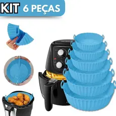 KIT 6 Assadeira forma de Silicone Fritadeira de Ar Em Flexível Lavável forno e microondas