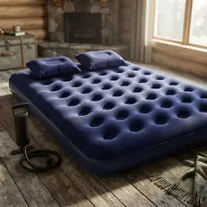 Colchão Inflável 300kg Camping Praia Cama Ar Solteiro/Casal Com Opção De Bomba