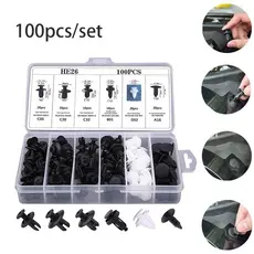 100 Pcs Fixador Automático Clipe Mista Corpo Do Carro push Pino Retentor Rebite Parar kit Guarnimento Da Porta Painel
