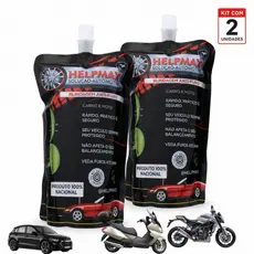 Kit 2 Selante de Pneu Blidagem Anti-Furo Carro e Moto  - Não Afeta Balanceamento
