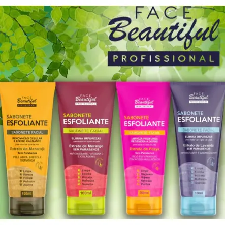 Sabonete Líquido Esfoliante Facial 100ml Face Beautiful
