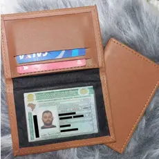 Carteira Slim Couro Porta Cartões RG CNH PERSONALIZADA | feminina Masculina | Presente | DIA DOS NAMORADOS