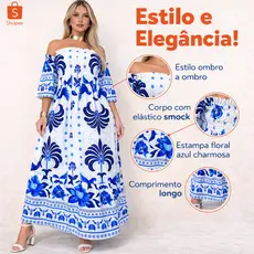 Vestido Longo Elegante Estampa Tecido Crepynho Verao 2026 Ropa De Mujer lovit