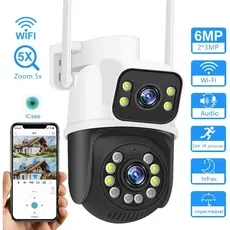 Câmera Externa Ip a Prova D'água 4mp wifi ptz com Infravermelho lente dupla Bivolt 110/220 Alarme Wifi Hd A28 KICOOL