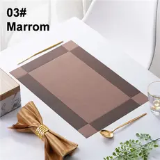 Kit 2/4/6 Jogo Americano PVC 30x45 cm Colecao com Varios Modelos e Cores para Decoracao