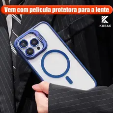 Capa MagSafe para iPhone: Suporte Câmera e Película de Lente de Presente Grátis 11 12 13 14 15 16 Pro Max 17