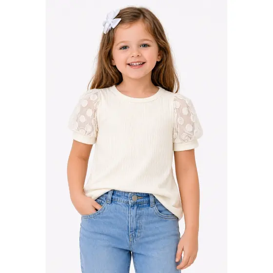 Blusa Infantil Juvenil Feminina Menina Manga Princesa 2 AO 12