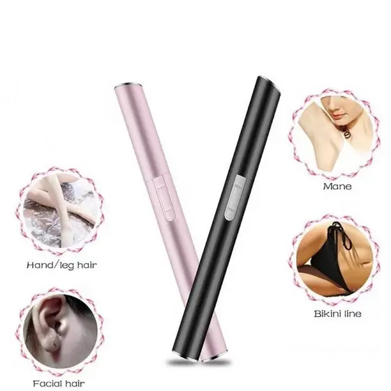 Depiladora Caneta Elétrica para Sobrancelha/Rosto / Aparador de Pelo Pequeno e Portátil para Corpo / Depilador