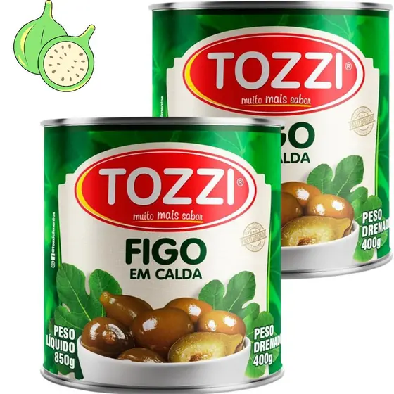 Kit 2 Figos Em Calda Drenado Figo Tozzi S/ Glúten 400g