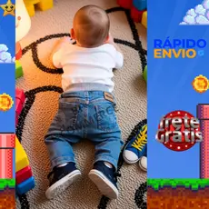 Calça Jeans Modinha Bebê Masculino 0 Mês á 3 Anos Composição: 98% Algodão e 2% Elastano