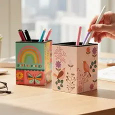 Porta-Lápis Organizador de Mesa – Praticidade e Estilo - Presente Fofo - Organização de Canetas