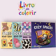 Livro de Colorir Criativo – Diversos Modelos de Livros e Cenas Incríveis -Anti Stresse Criatividade