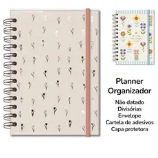 Planner Permanente M Tulipas & Floral Fina Ideia | Organização e Rotina Dia das mães
