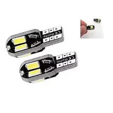 Par De Lâmpada Interior De Carro Canbus Sem Erros T10 Branco 5730 8SMD DC12V Luz De Cunha Lateral/Branca Quente