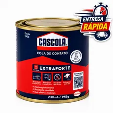 Cola de Contato Cascola Extra Forte 195g Original Multiuso Madeira Mdf Couro Fórmica Alta Fixação.