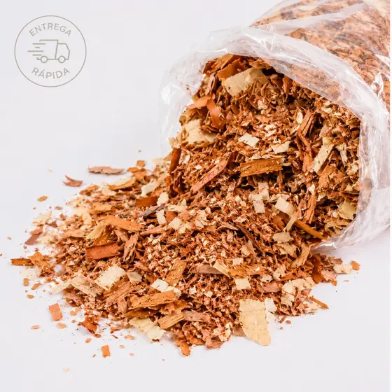 Serragem de Madeira Mista Fina e Grossa Natural Premium