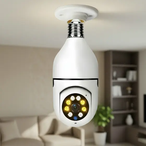 Câmera De Segurança Wifi Com Microfone E Alto-falante Visão Noturna, 360°via   App: PixLink-cam