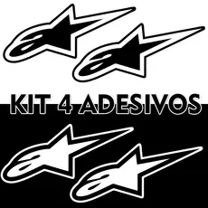 Adesivos Alpinestars Moto Capacete Carro com 2 ou 4 Unidades