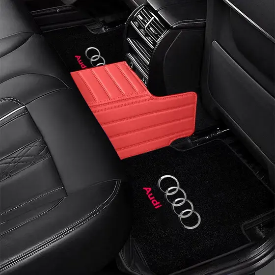 4PCS Tapetes de Flanela Antiderrapantes e Inodoros para Carro para Audi A3 A4 A5 A6 A8 Q3 Q5 Q7