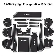 Tapete Antiderrapante para Porta de Carro Honda City 2009-2018, Borracha para Interior Automotivo, Protetor de Ranhuras,