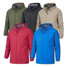 Primavera outono estilo jaqueta masculina cor sólida jaqueta à prova de vento à prova dwindproof água quatro estações ca