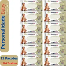 Kit 12 Pcts Toalha Umedecida Personalidade 100un cada - Total 1200un