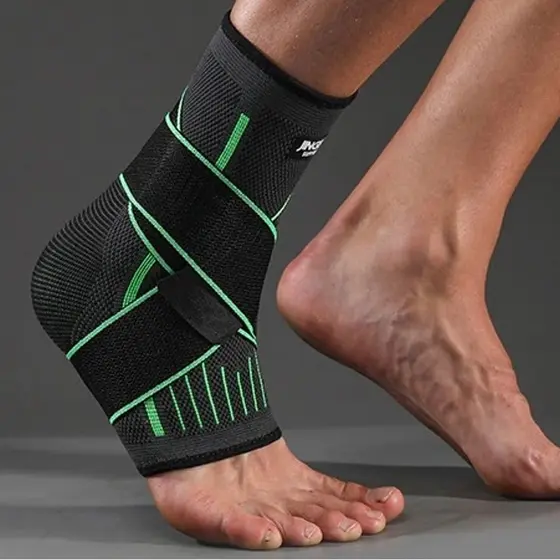 Tornozeleira Compressão Unissex Esportiva Alivia Dor respirável ajustável resistência nylon MBFIT