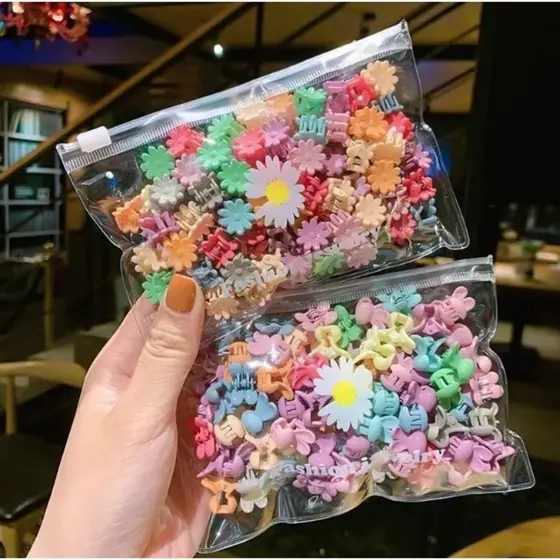GGUAN KIT 50/100/200unidades Candy Color Mini Small Grab Clip Children's Hair Accessories Hair Claw Cute Girl Princess