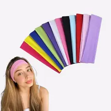 Kit 6 Faixas De Cabelo Confortável Elástica Esporte Tiara Academia Lazer Passeio Yoga Headband