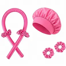 KIT TOUCA FAIXA DUPLA FACE + MODELADOR DE CETIM + 2 SCRUNCHIES (XUXINHAS)