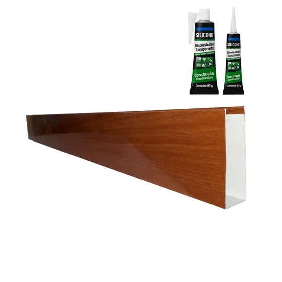 Salva Porta Proteção Madeira Mogno Contra Umidade Silicone 60cm á 100cm 5cm altura 3,5cm espessura