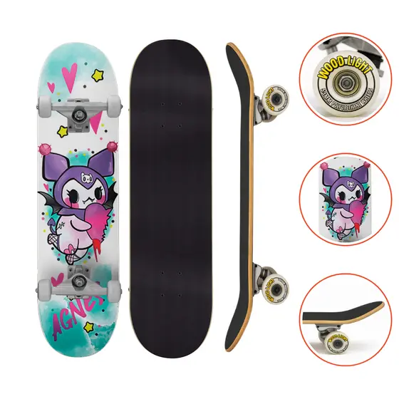 Skate Iniciante Completo Com Parceria Agnes Melo Wood Light