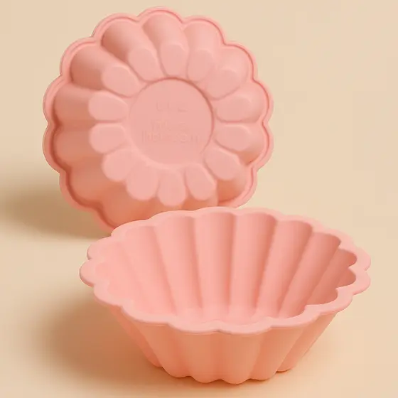 Forma de Bolo em Silicone Flor 22cm Antiaderente Desenforme Fácil Forno e Freezer