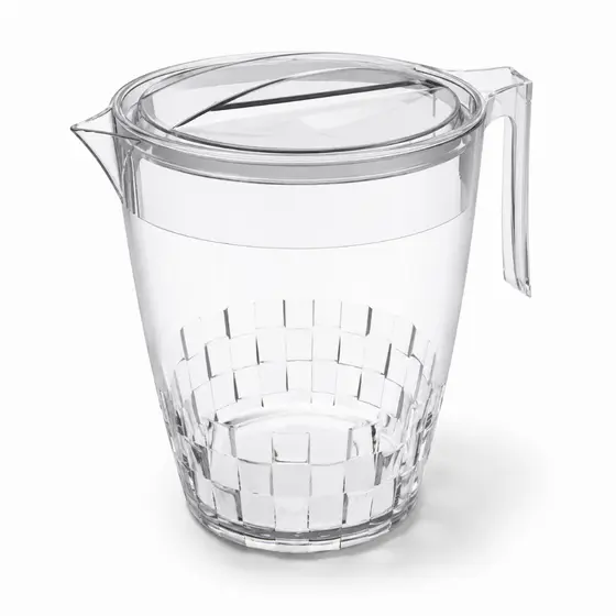 Jarra Acrílica Grande Transparente 3L com Tampa para Água Suco e Bebidas