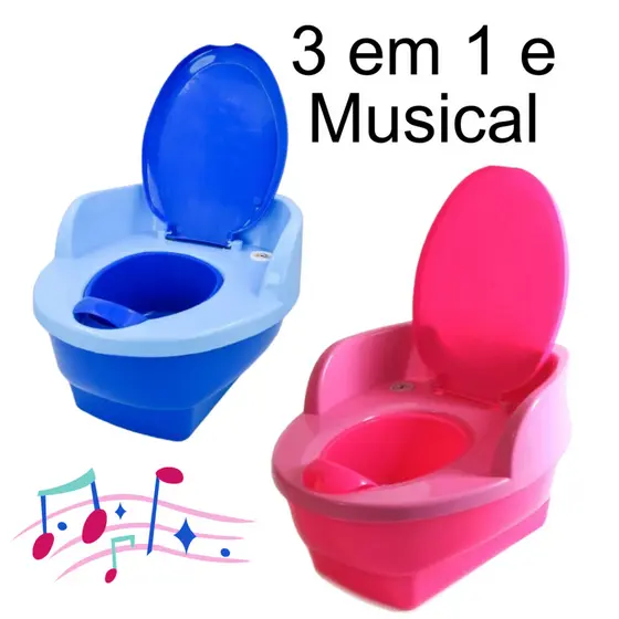Troninho 3 em 1 Musical Infantil Assento Degrau Troninho Para Desfraude - ENVIO IMEDIATO