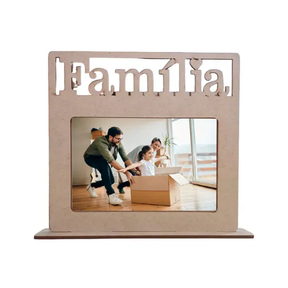 Kit 10 Porta-Retrato MDF Família para Presentear ou Decorar