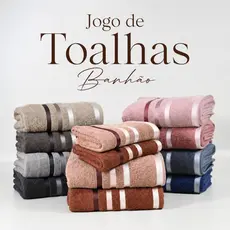 Jogo De Toalhas Banhão Rosto 100% Algodão 4 Peças Alta Absorção Toque Macio Flora Habitat